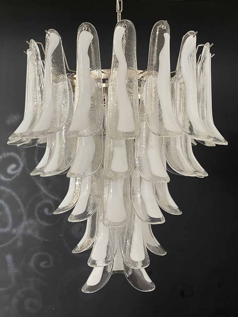 Murano Chandelier - 52 petals - White