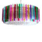 Murano chandelier - Triedri Round - 391 prisms - Multi/Transparent